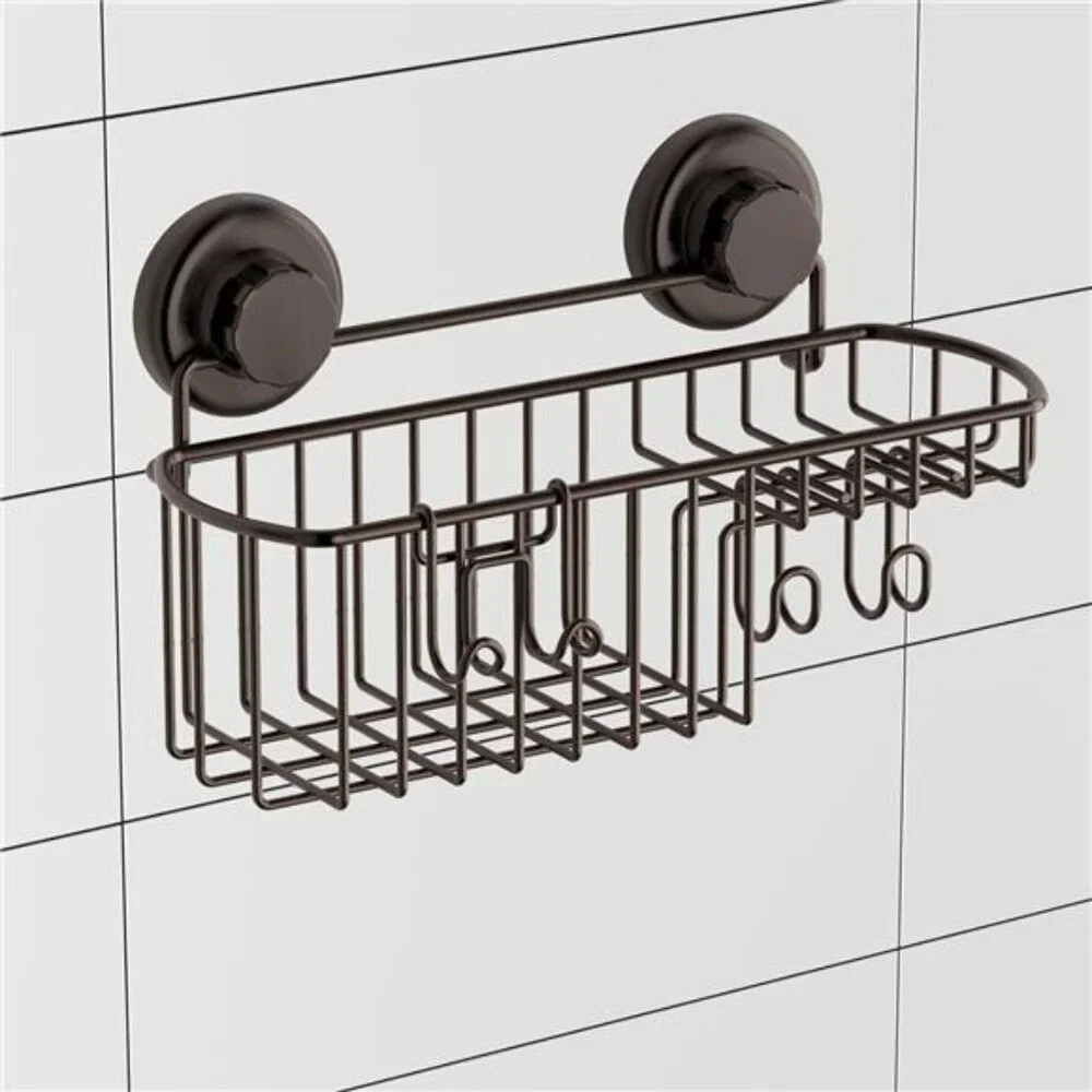 Powerful Vacuum Suction Cup Shower Caddy Basket for Shampoo - Combo Organizer